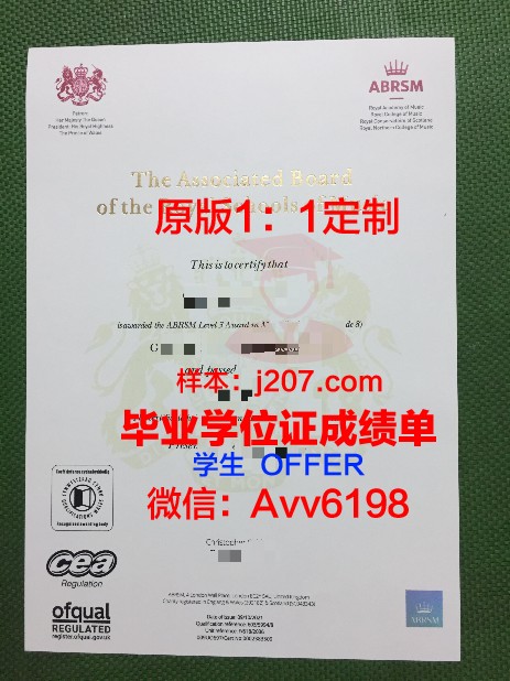 国际音乐学院毕业证 International College of Music diploma