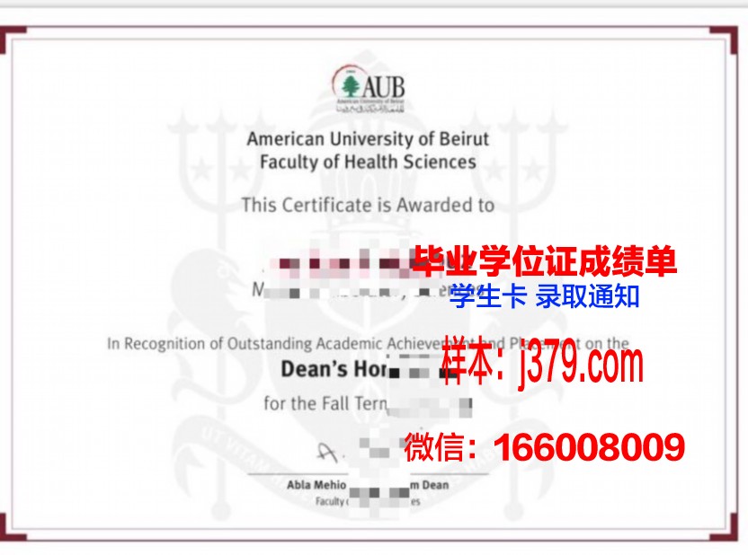 贝鲁特美国大学毕业证(美国大学的毕业证是什么样的)