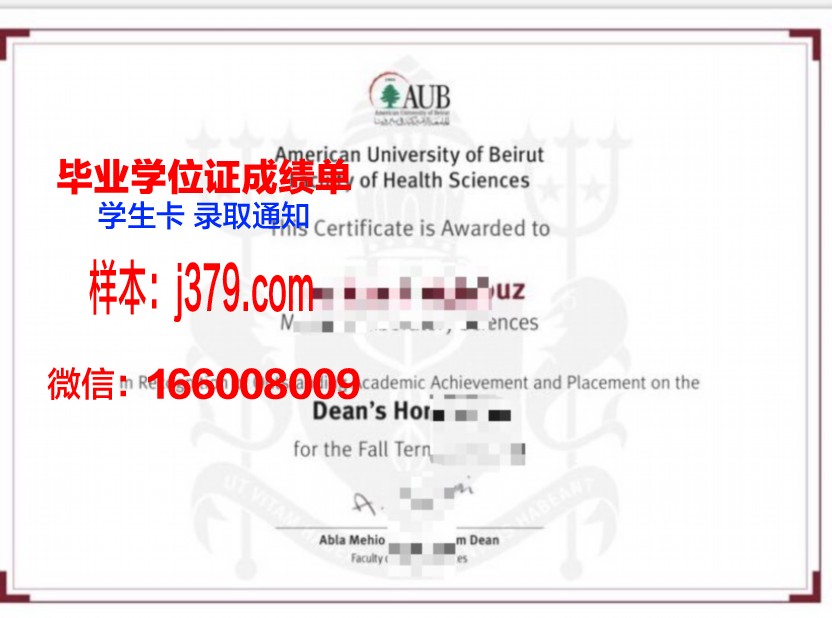 贝鲁特美国大学毕业证书原件(美国大学毕业证尺寸大小)