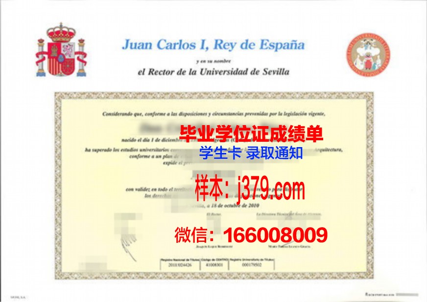 塞维利亚大学毕业学位证图片(塞维利亚大学相当于国内)