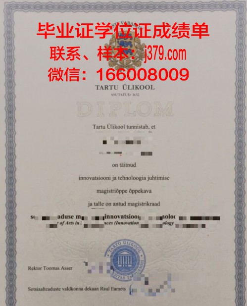 塔尔图大学毕业证定制:传承与创新的艺术结晶