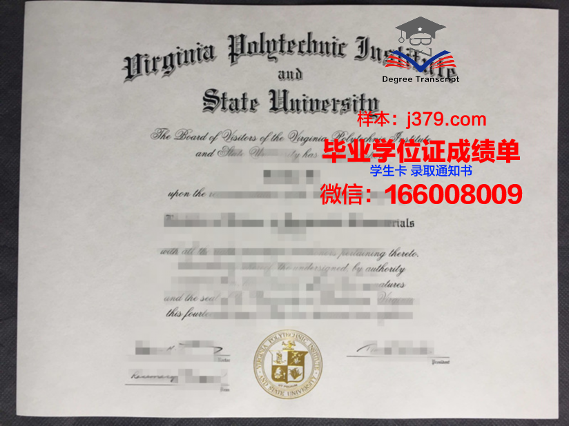 弗吉尼亚理工大学毕业文凭